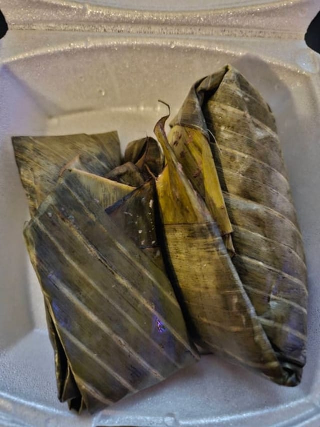 Banana Sticky Rice & Black Bean.